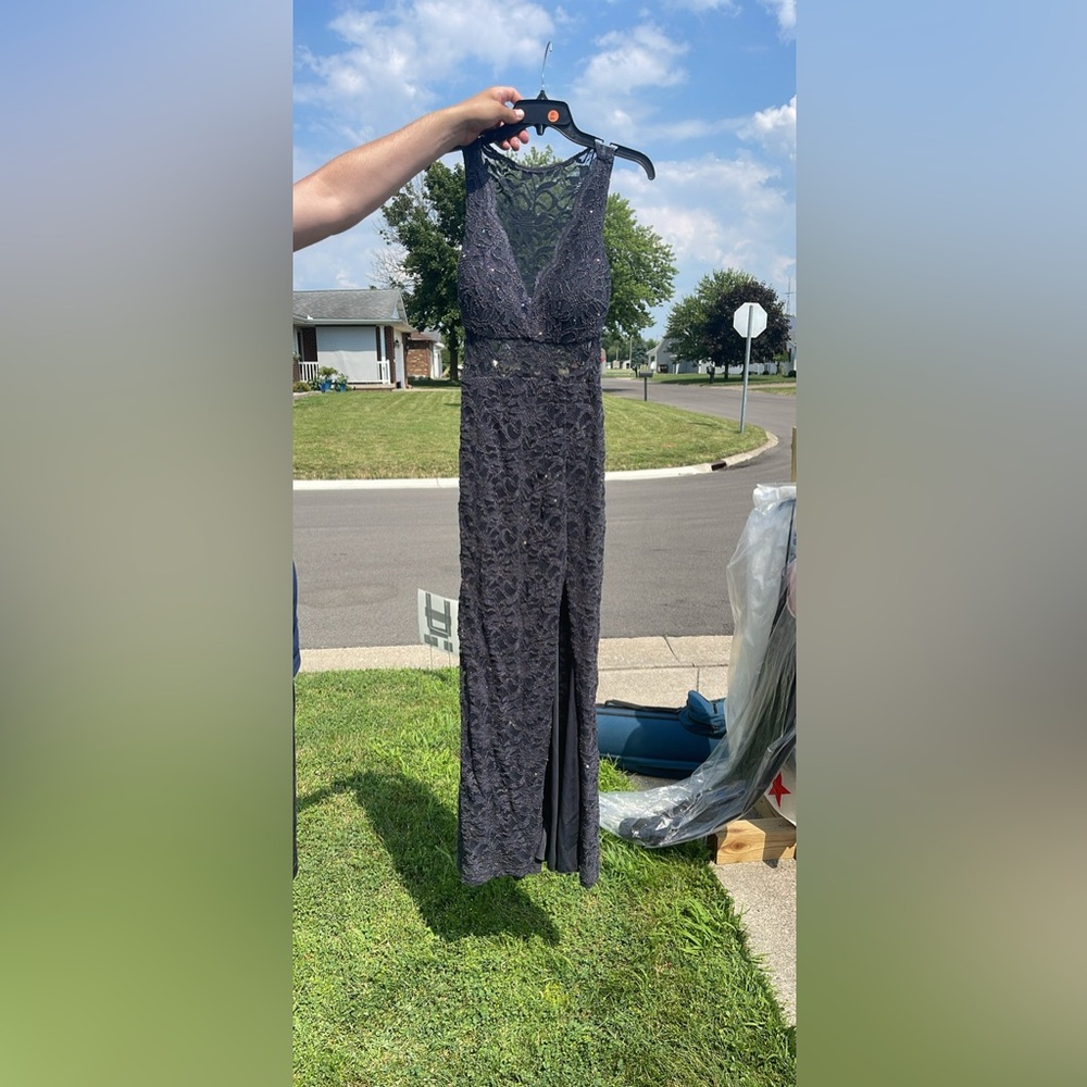 Gray Prom Dress
